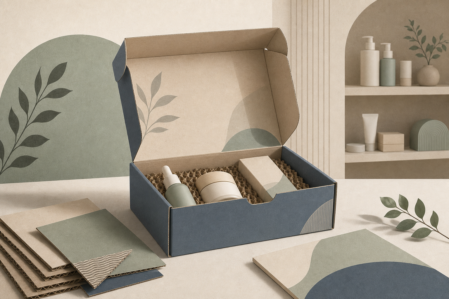 Editorial diagram for Innovations in Cosmetic Corrugated Paper Boxes for Retail Packaging