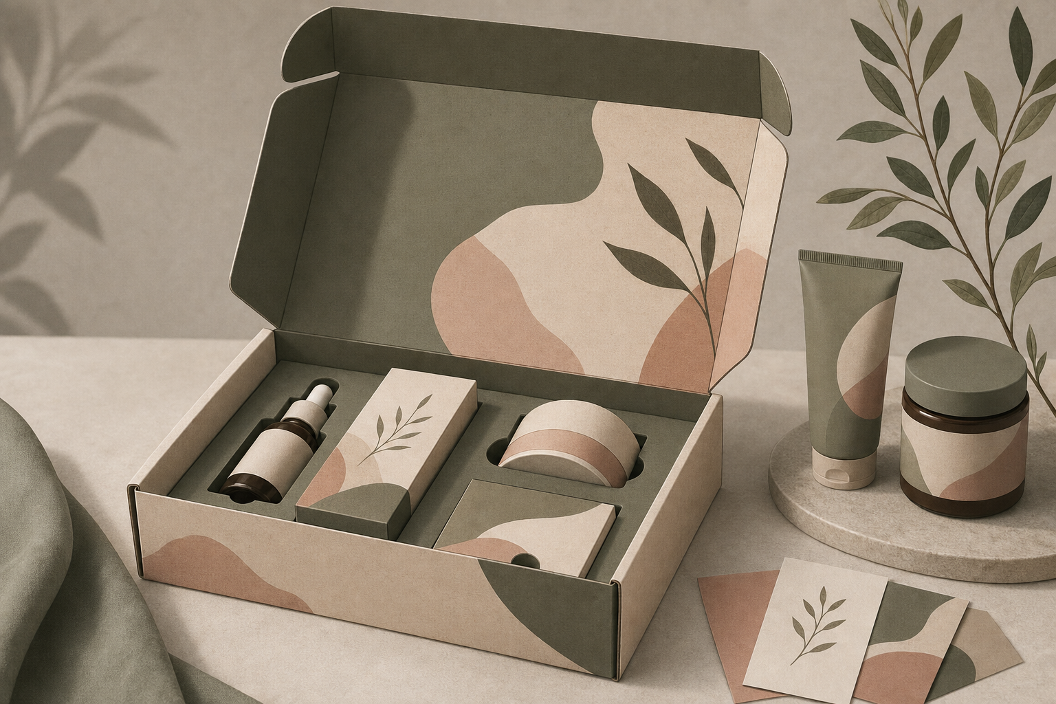 Editorial diagram for Custom Printed Shipping Boxes Tailored for Cosmetic Brand Identity