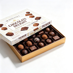 Bespoke Offset Printing Food Grade Paper Chocolate Gift Box With Lid