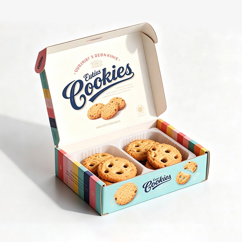 Custom Printed Logo Flat Shipping Food Packaging Boxes for Baked Goods
