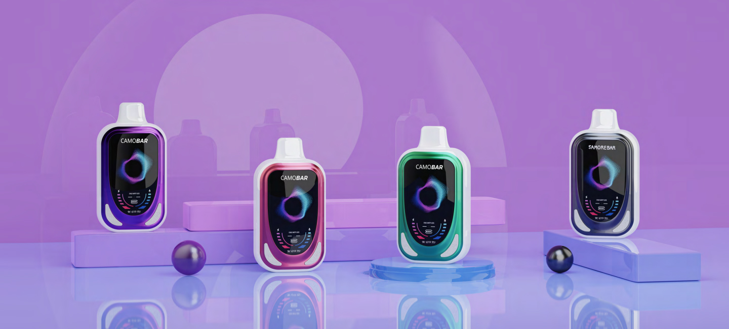 Four images showcasing disposable vape