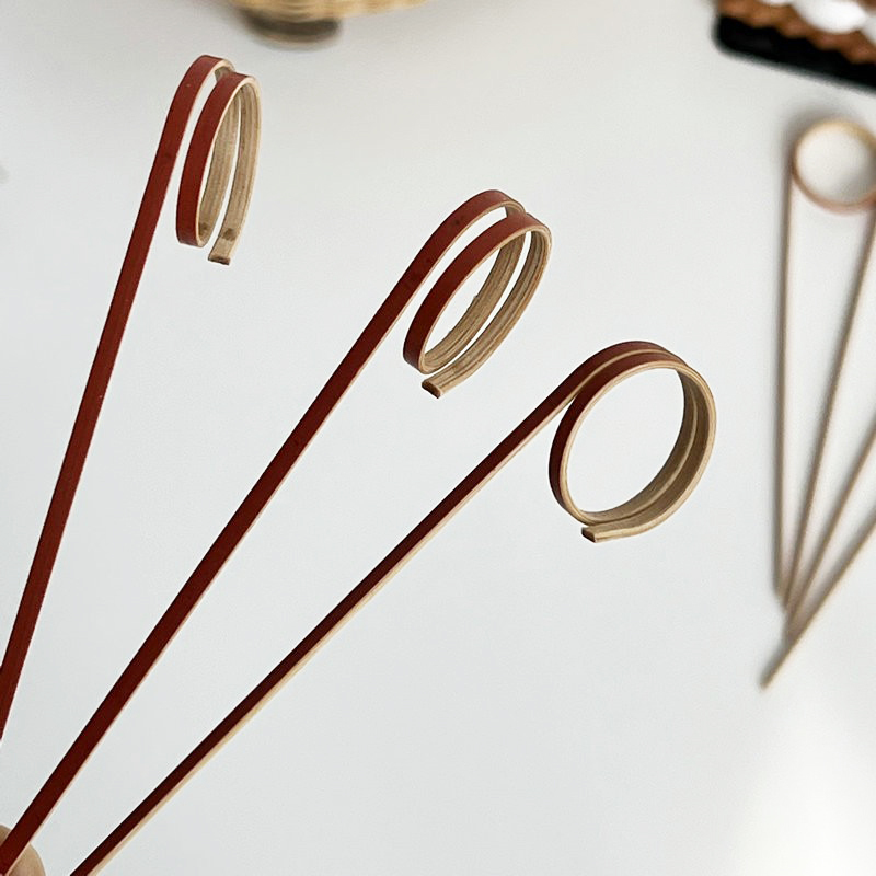 100 Rings Per Pack Bamboo Skewers In Various Sizes Disposable Fruits For Barbecue Parties And Gatherings