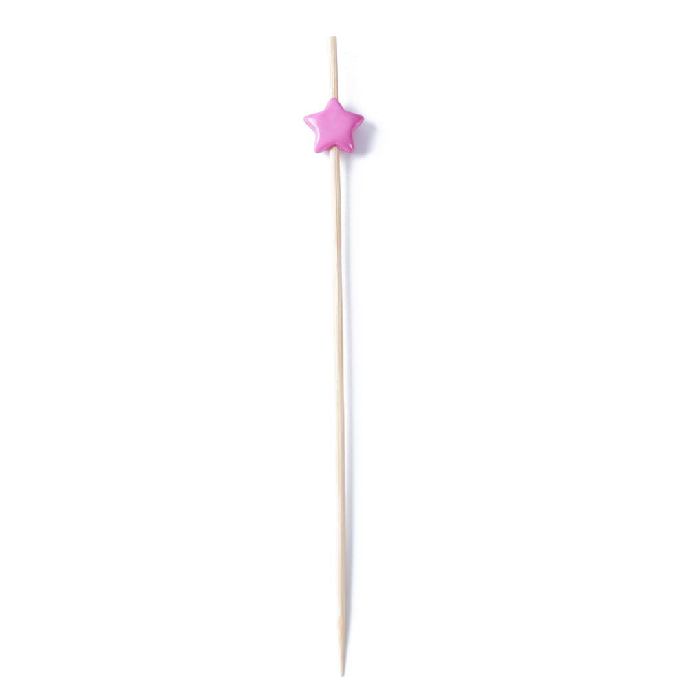 Festive Mixed Star Bamboo Picks - Perfect for Holiday Decor  Fruit Cubes & Cupcake Topping