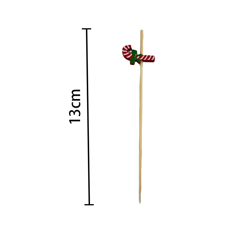 200Pcs Christmas Tree Appetizer Skewers Bamboo Food Picks Winter Decor