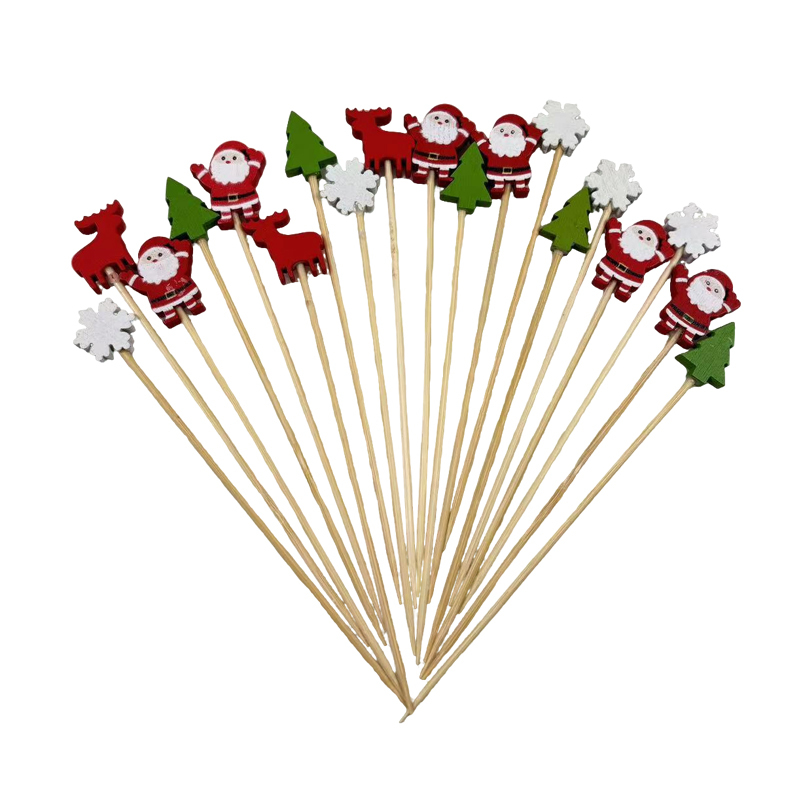 200Count Christmas Snowman Toothpicks Food Picks Appetizer Bamboo Decor