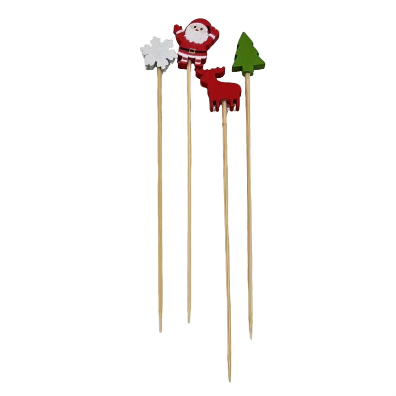 200Count Christmas Snowman Toothpicks Food Picks Appetizer Bamboo Decor