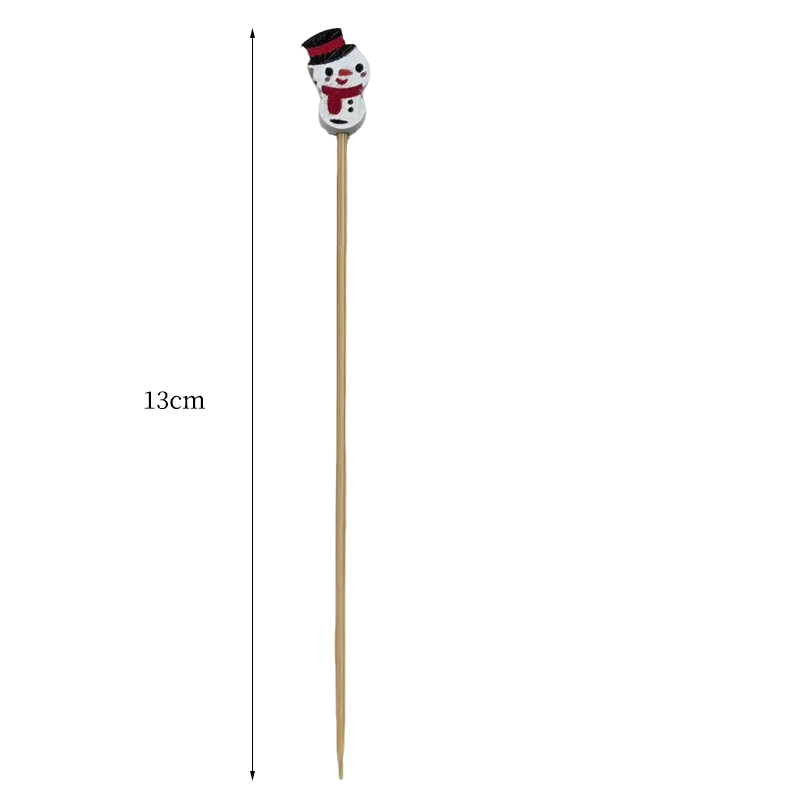 200Pcs Reindeer Bamboo Toothpicks For Food Skewers Holiday Table Decorations