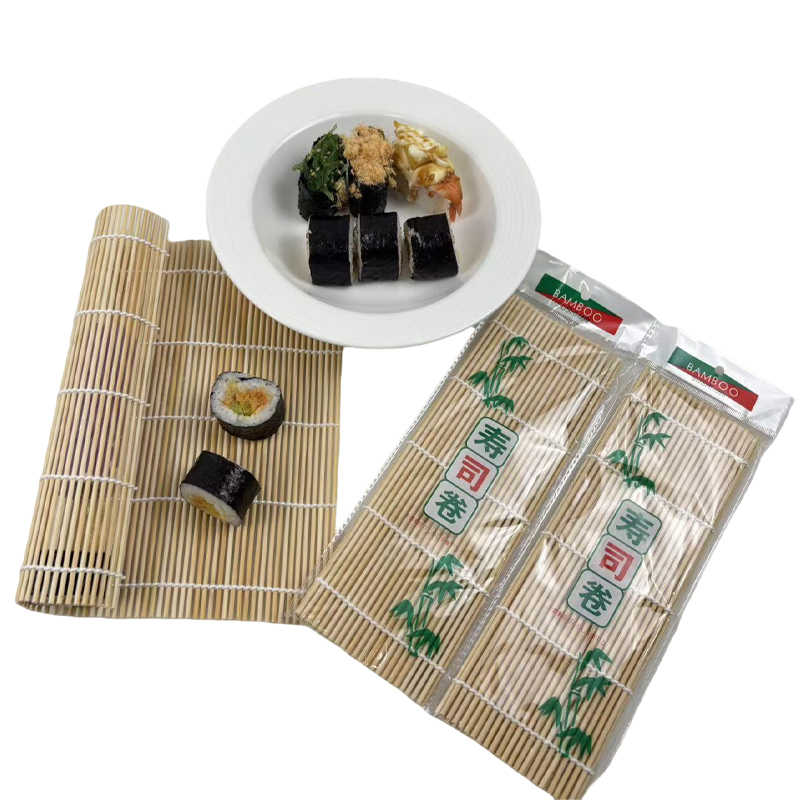 24*24cm  White Skin Sushi Curtain Reusable Eco-friendly Bamboo Mat Kitchen Tableware Supplies
