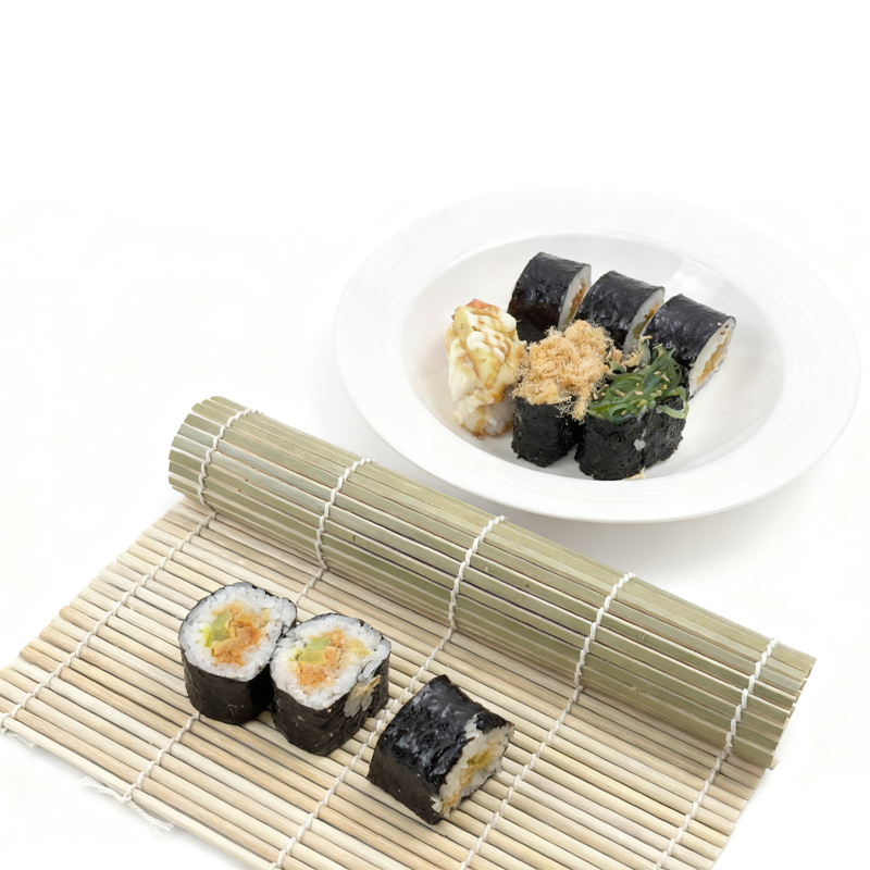 24*24cm Cyan Skin Sushi Curtain Reusable Eco-friendly Bamboo Mat Kitchen Tableware Supplies