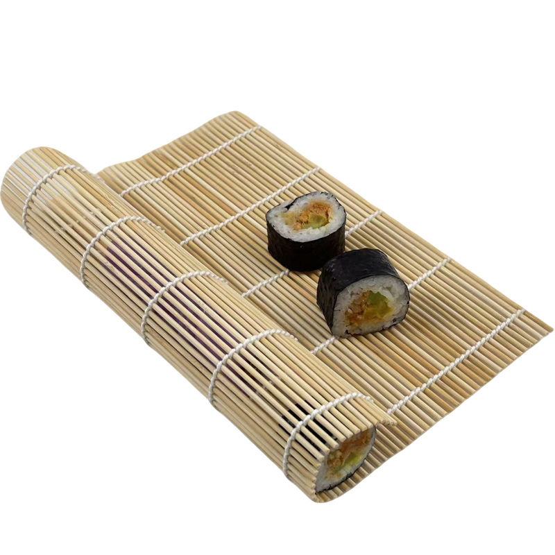 24*24cm  White Skin Sushi Curtain Reusable Eco-friendly Bamboo Mat Kitchen Tableware Supplies