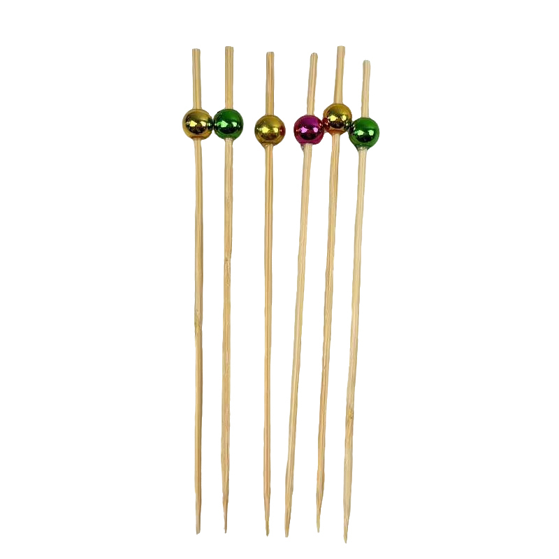 Mixed Colorful Metallic Bead Bamboo Skewers  Premium Natural Bamboo  Sturdy  Durable Colorful Metallic Beads Perfect for Catering Parties Home Gatherings Festivals