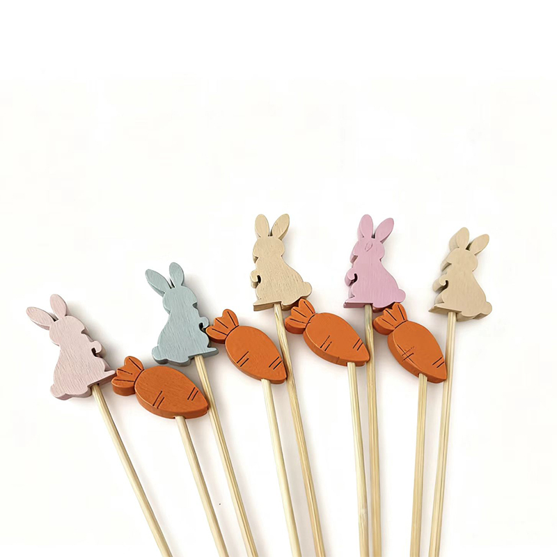 Mixed Bunny Bamboo Skewers  Premium Natural Bamboo Sturdy  Durable Bunny Shape Perfect for Catering Parties Home Gatherings  Festivals