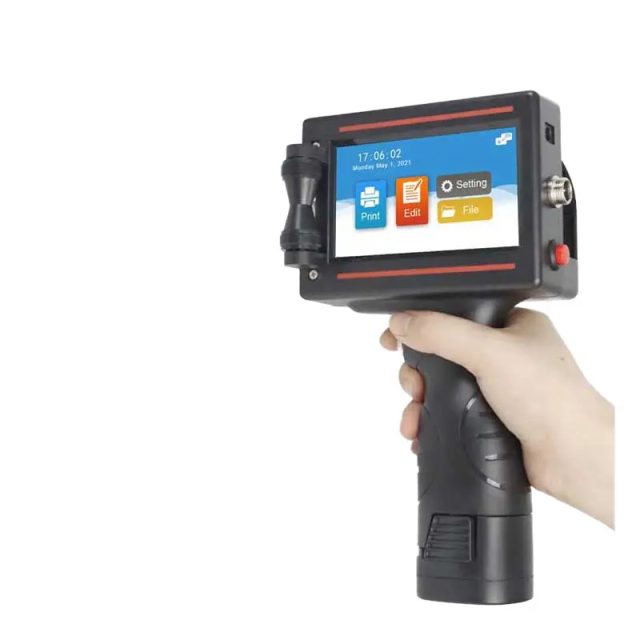 Automatic 25.4mm Portable Handheld Inkjet Printer with 3.5inch Touch Screen Date Coding Printer for Sale Price