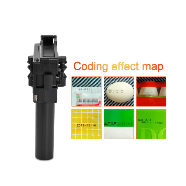 Printing Height 0.08-0.5 Inch Inkjet Coding Machine Portable Handheld Printer for Label Barcode Variable Data Etc