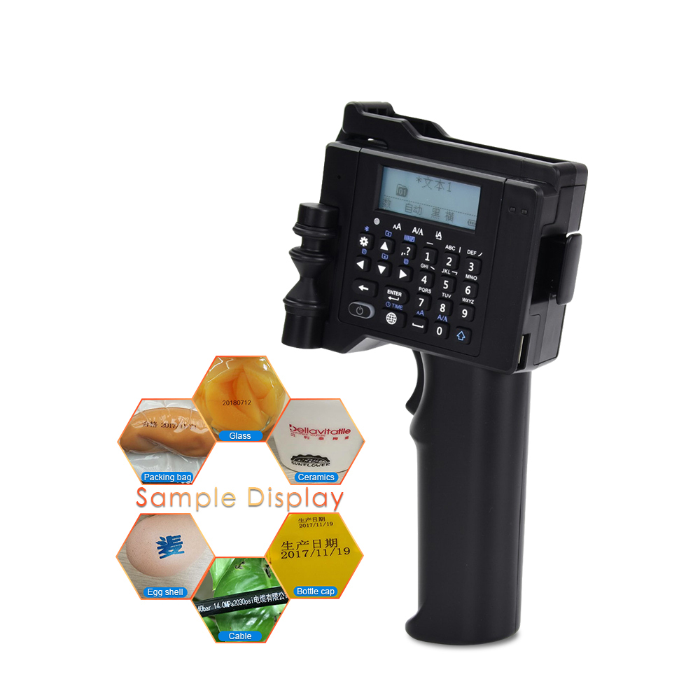 Printing Height 0.08-0.5 Inch Inkjet Coding Machine Portable Handheld Printer for Label Barcode Variable Data Etc