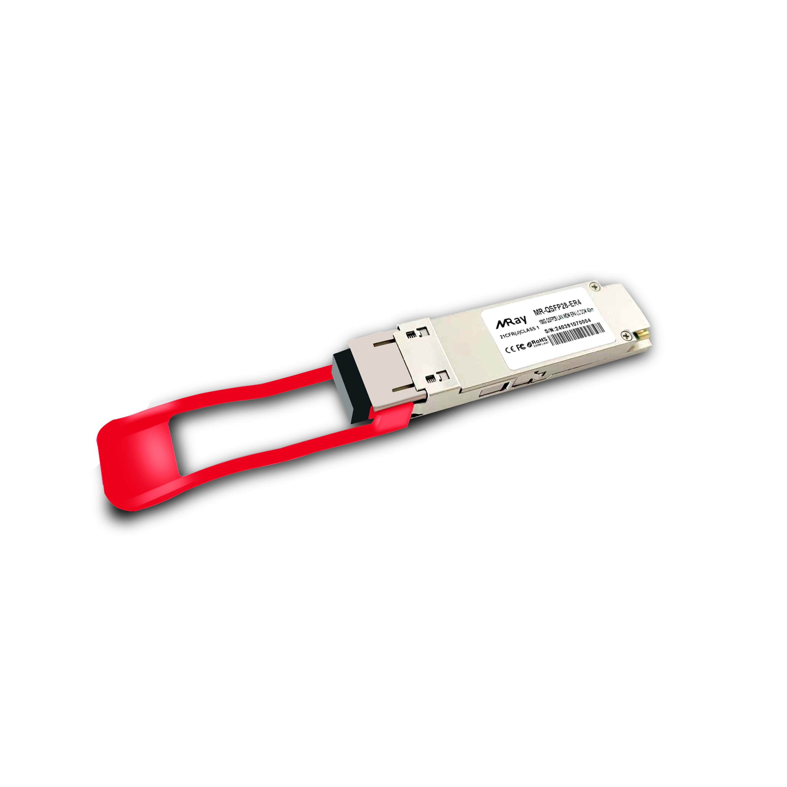 100GBASE-ER4 QSFP28 100G 1310nm 40km DOM LC SMF Transceiver Module QSFP28-100G-ER4