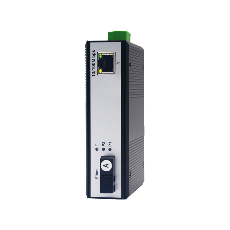 Industrial Fiber Media Converter 1 RJ45 port 1 Fiber Port MR-I1F1T-SC20