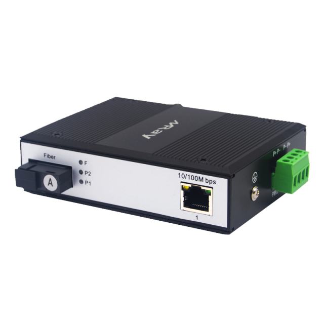 Industrial Fiber Media Converter 1 RJ45 port 1 Fiber Port MR-I1F1T-SC20
