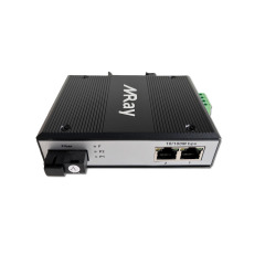 Industrial Fiber Media Converter 1 Fiber Port 2 RJ45 Ports MR-I1F2T-SC20