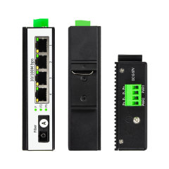 10/100M Industrial Fiber Ethernet Switches 1 Fiber Port 4 RJ45 Ports MR-I1F4T-SC20