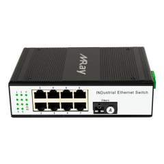 10/100M Industrial Fiber Ethernet Switches 1 Fiber Port 8 RJ45 Ports MR-I1F8T-SC20