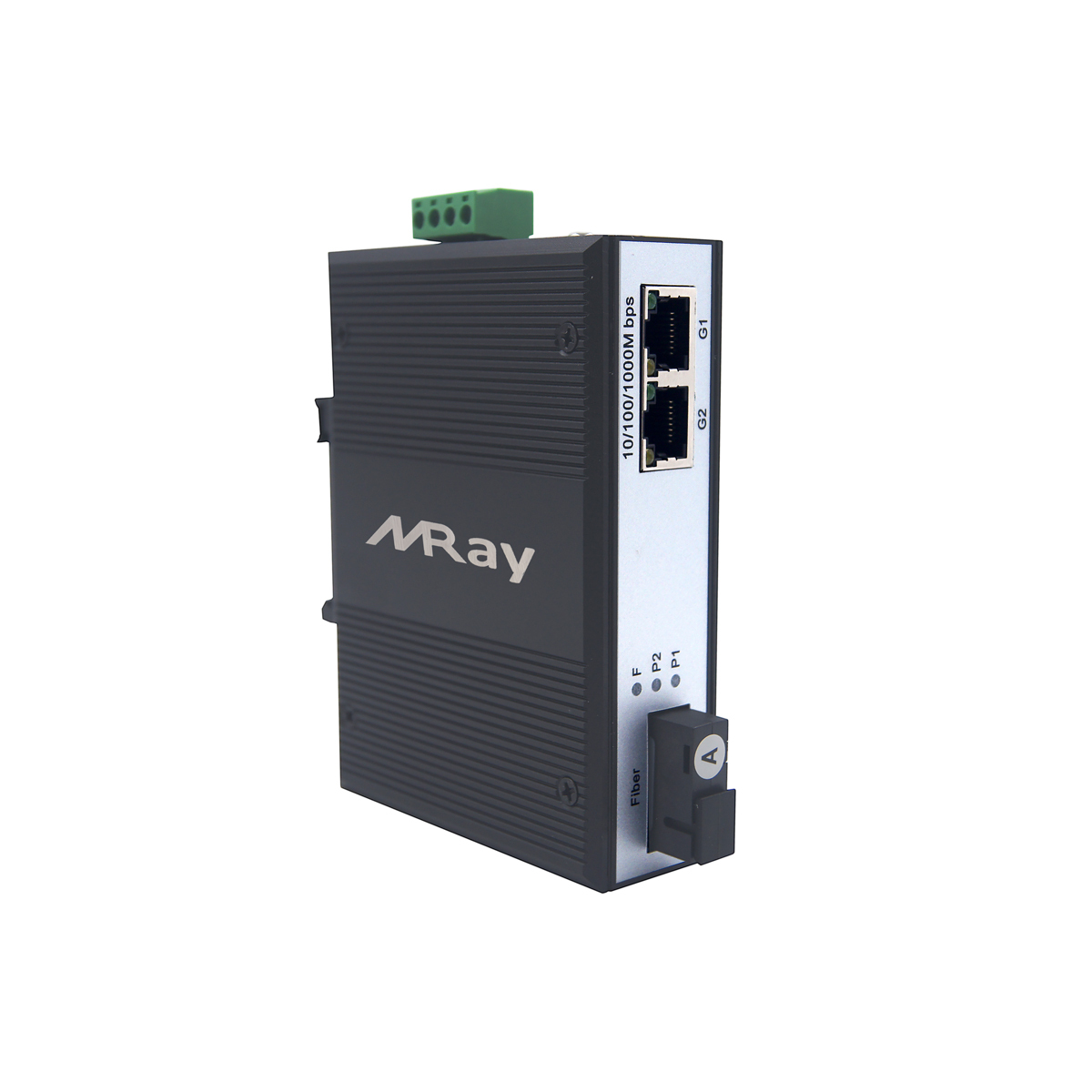 Industrial Fiber Media Converter 2 ports 10/100/1000Mbps RJ45 with 1 port 1000Mbps SC MR-I1GF2T-SC20