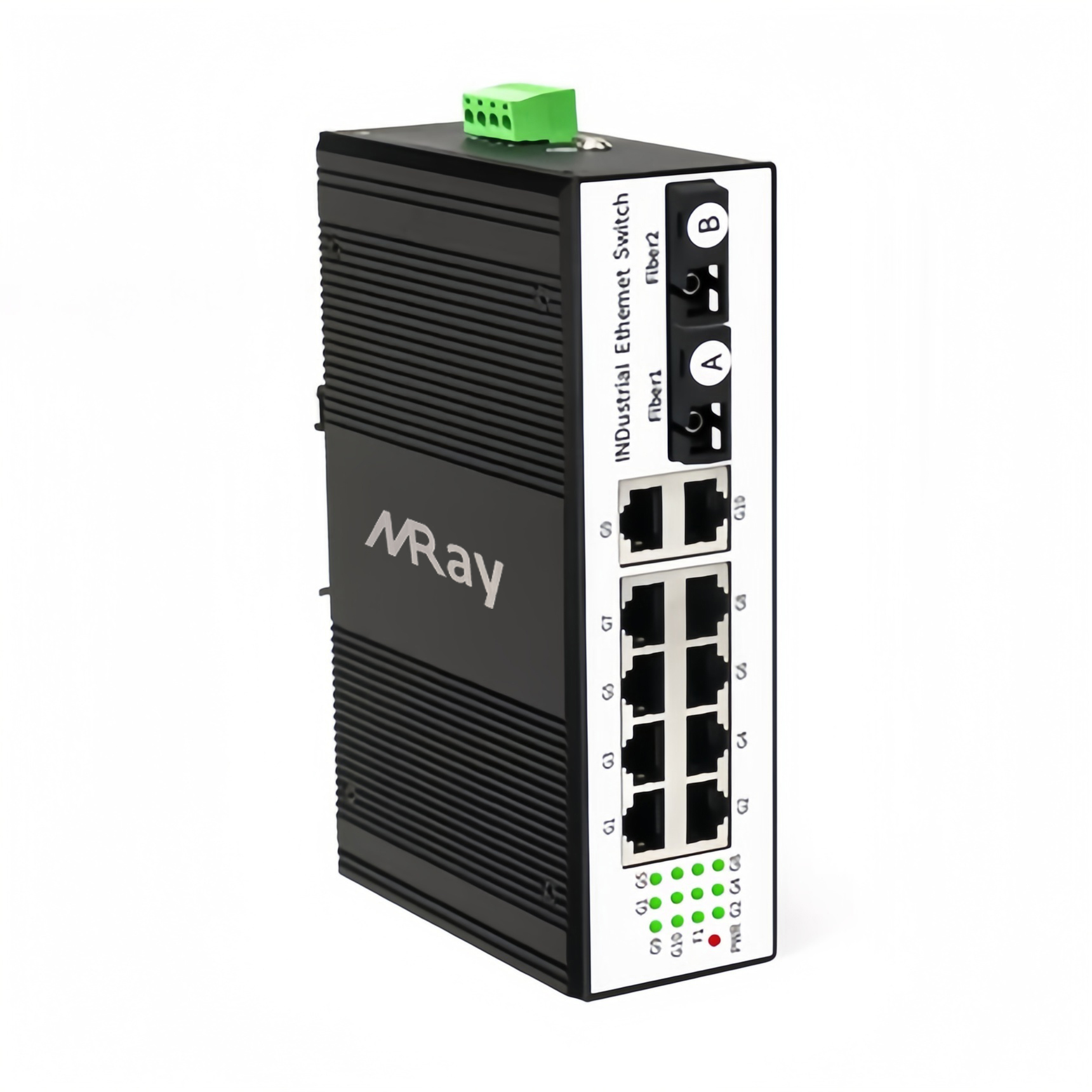 Industrial Fiber Ethernet Switch 10 ports 10/100/1000Mbps RJ45 with 2 ports 1000Mbps SC Ports MR-I2GF10T-SC20