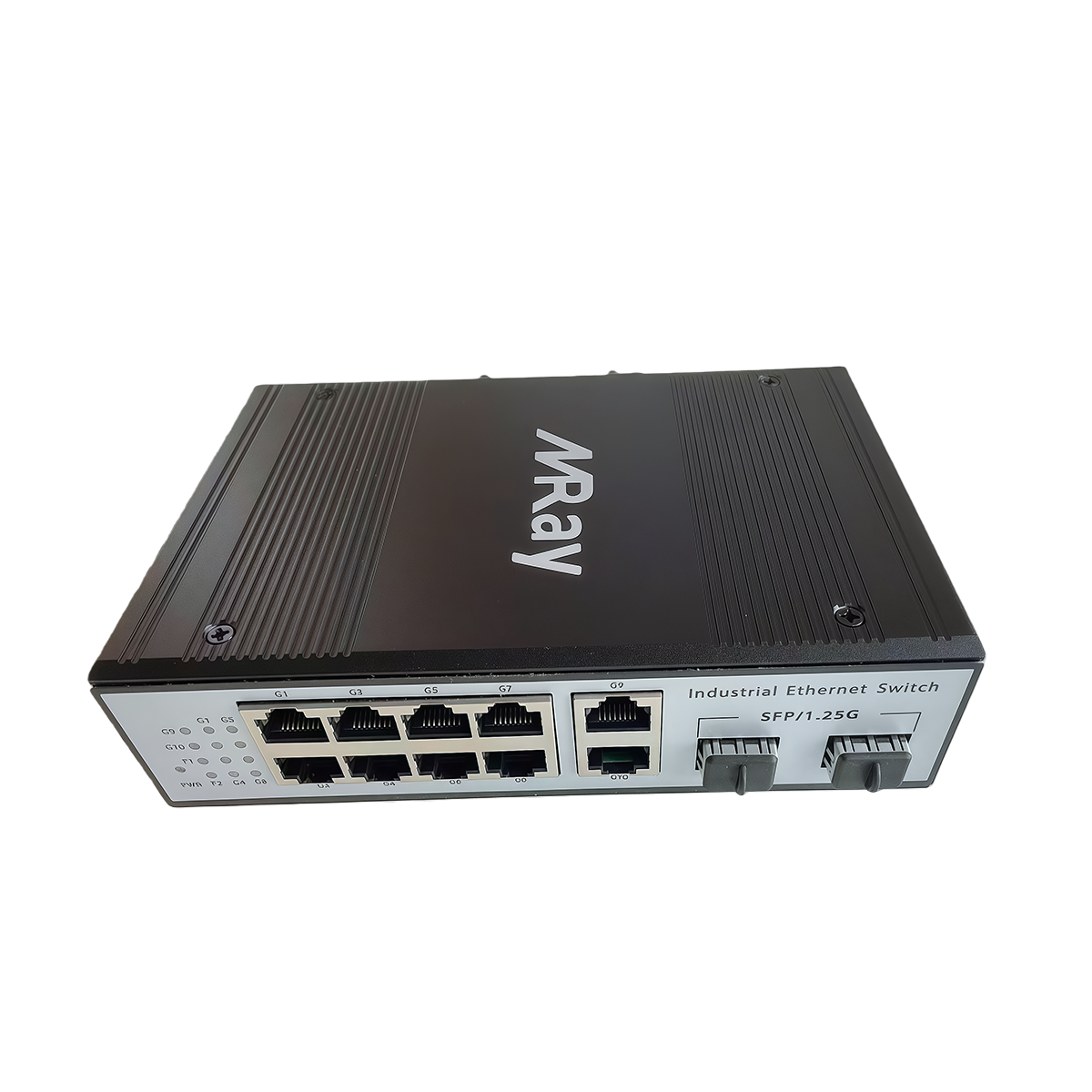 Industrial Fiber Ethernet Switch 8 ports 10/100/1000Mbps RJ45 with 2 port 1000Mbps SFP Slots MR-I2G10T-SFP