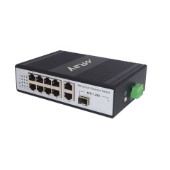 Industrial Fiber Ethernet Switch 8 ports 10/100/1000Mbps RJ45 with 1 port 1000Mbps SFP Slots MR-I1G10T-SFP