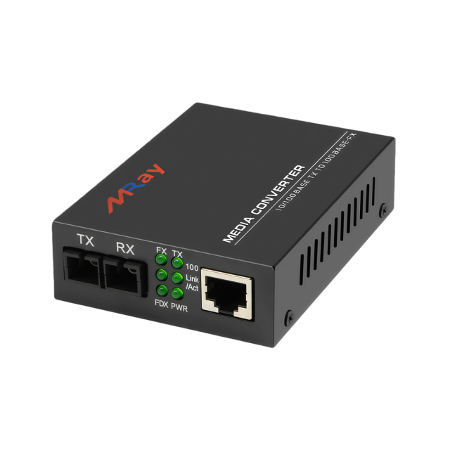 10/100M Fast Ethernet Media Converter 1 Fiber Port 1 RJ45 port Dual Fiber SM 20km SC