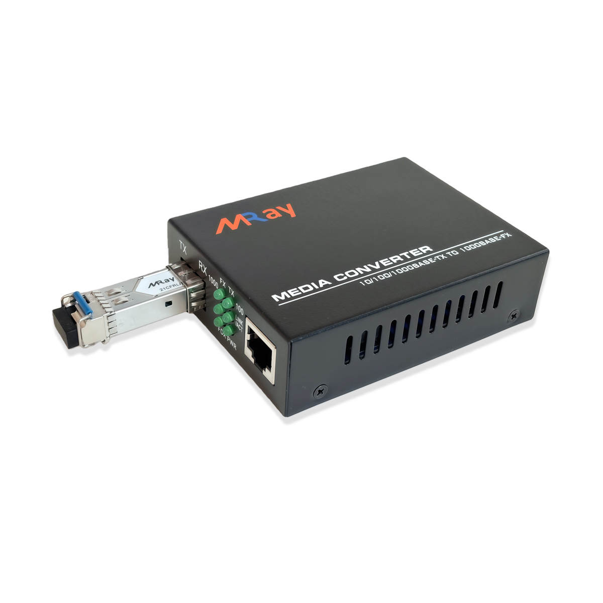 1G SFP to RJ45 Fiber Media Converter Gigabit Media Converter 1 SFP port 1 RJ45 Port