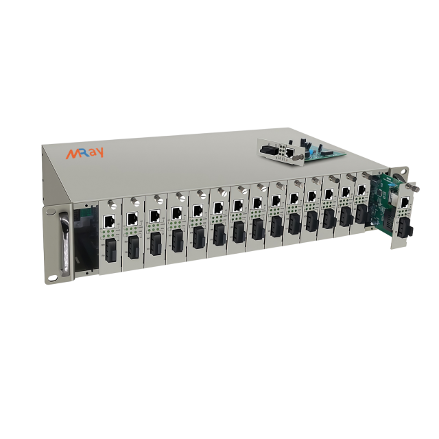 16 Slots 19 inch 2U Media Converter Rack Mount Chassis for Card Type Media Converter