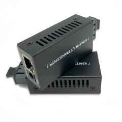 Ultra-compact Media Converter Mini Ethernet to Fiber Optic Converter 10/100/1000Base-Tx to 100/1000Base-FX