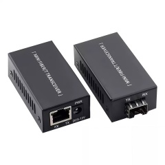 Ultra-compact Media Converter Mini Ethernet to Fiber Optic Converter 10/100/1000Base-Tx to 100/1000Base-FX