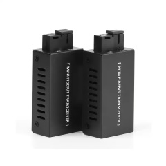 Ultra-compact Media Converter Mini Ethernet to Fiber Optic Converter 10/100/1000Base-Tx to 100/1000Base-FX