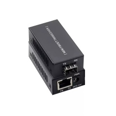 Ultra-compact Media Converter Mini Ethernet to Fiber Optic Converter 10/100/1000Base-Tx to 100/1000Base-FX