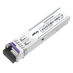 1.25Gbps 1000BASE-BX SFP BIDI TX1490nm/RX1310nm 20km DOM LC SMF Transceiver Module