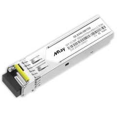 1.25Gb/s Cisco Compatible GLC-BX40-D 1000BASE-BX-D BiDi SFP 1550nm-TX/1310nm-RX 40km DOM LC SMF Transceiver Module