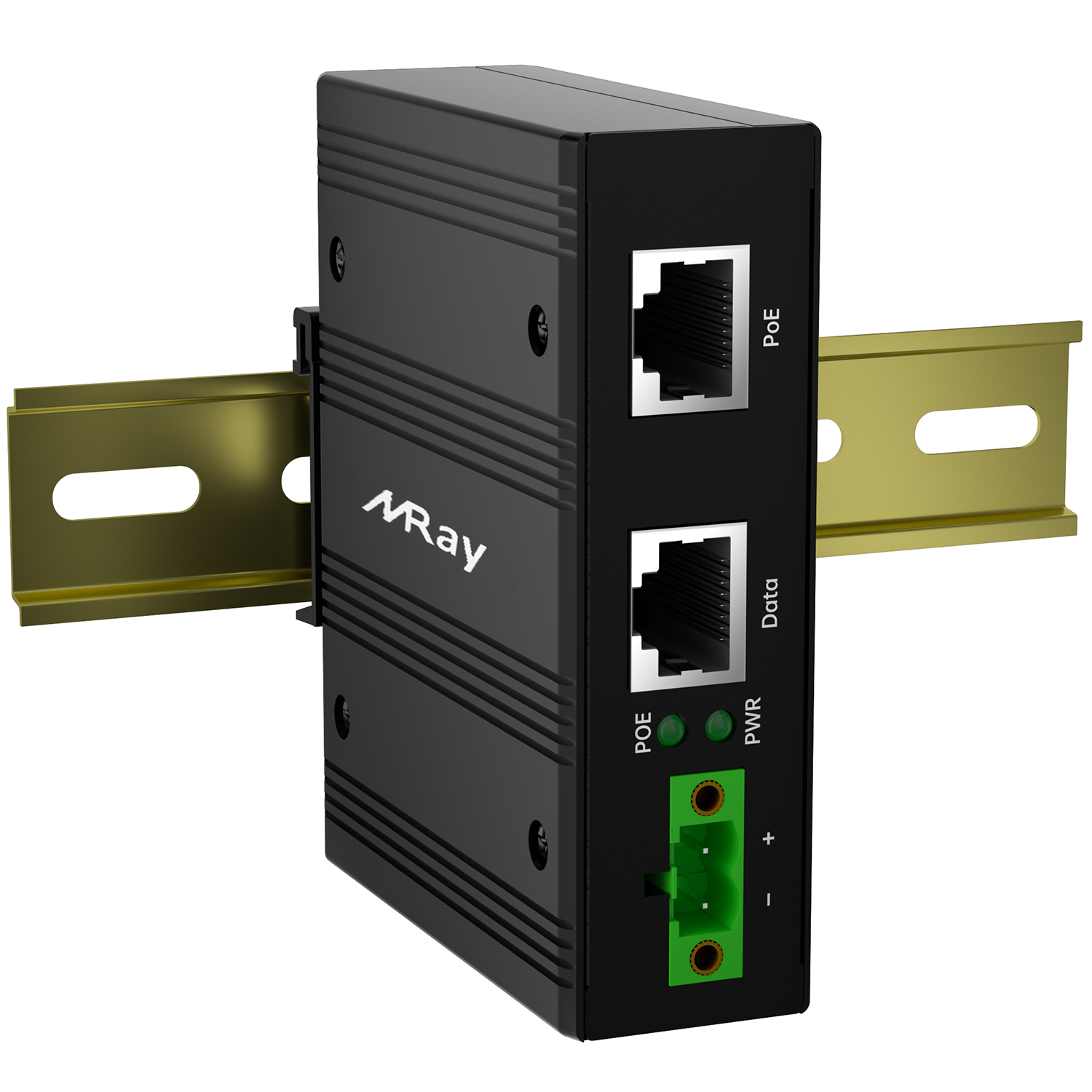 Industrial Single-Port Gigabit 802.3bt PoE++ Injector (90W) with 12~54V DC input