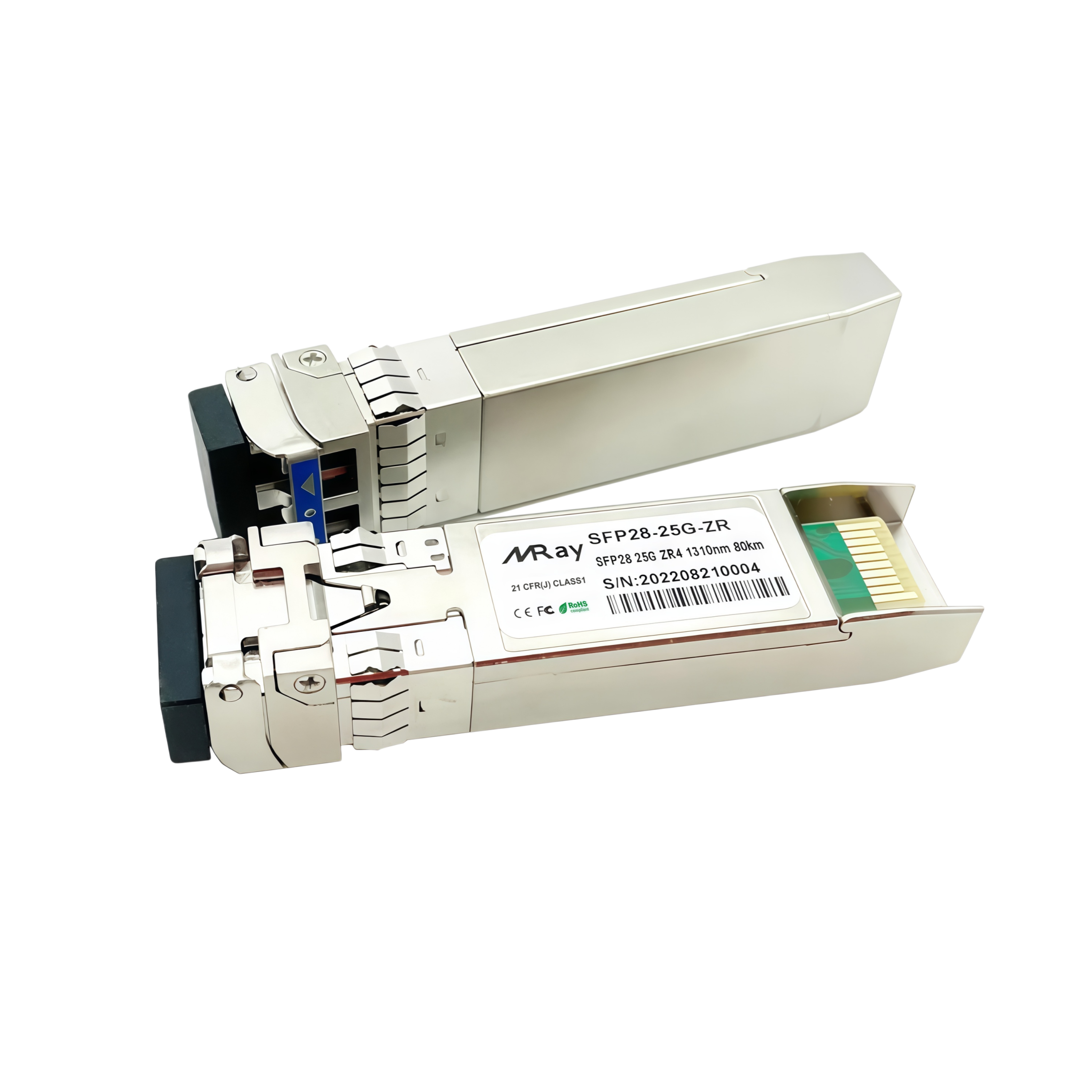 SFP28-25G-ZR 25G SFP28 ZR 1310nm/1300nm 80KM LC Optical Transceiver Module