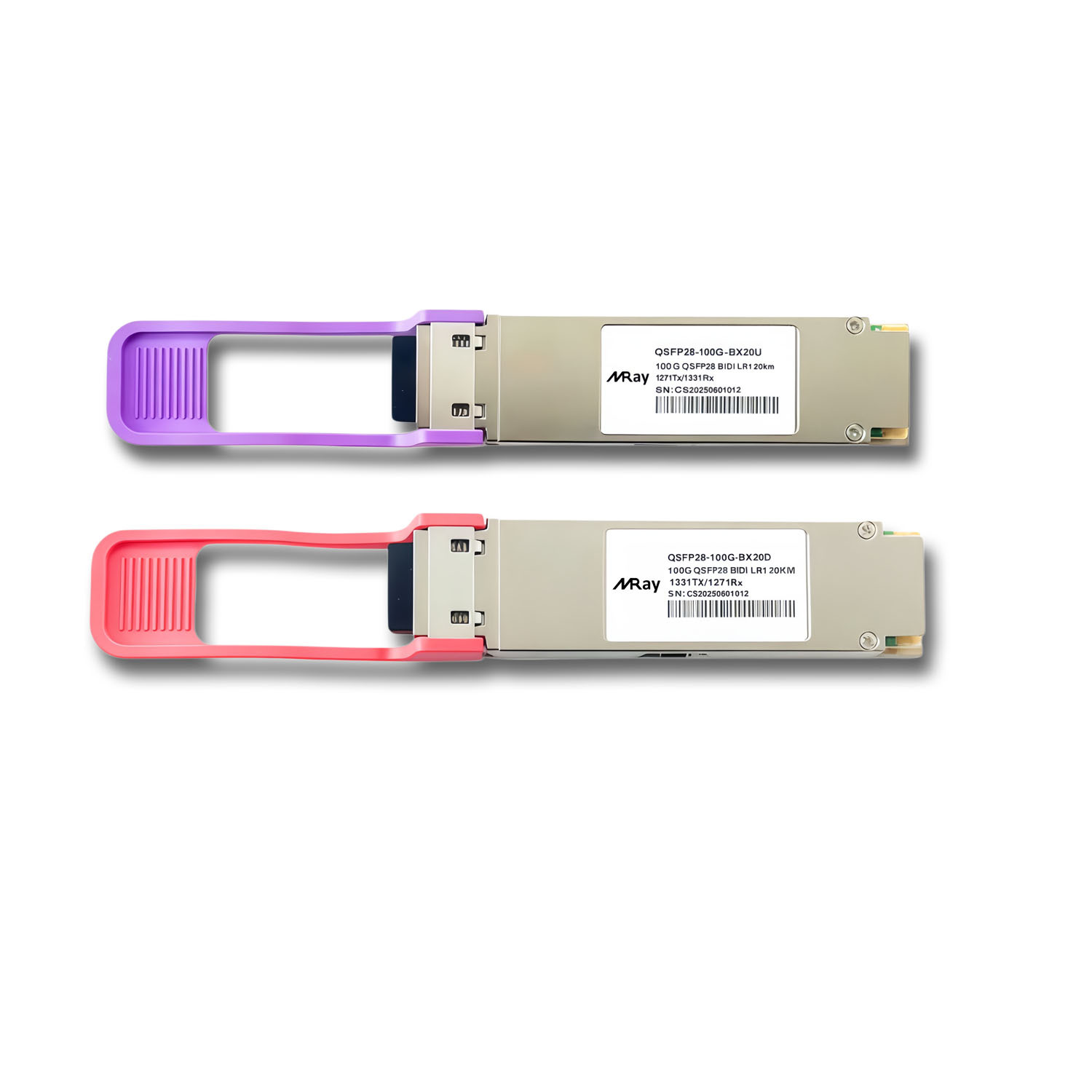 100GBASE-BX20 BiDi QSFP28 20km DDM LC SMF Transceiver Compatible 1271nm-TX/1331nm-RX DDM LC SMF Optical Transceiver Module