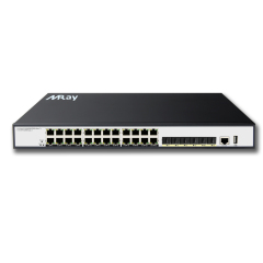 2.5G Layer 3 Managed PoE Switch, 24X 2.5Gbase-T PoE Ports, 6X 10G SFP+, 19-inch Rack Mount, with 500W High Power