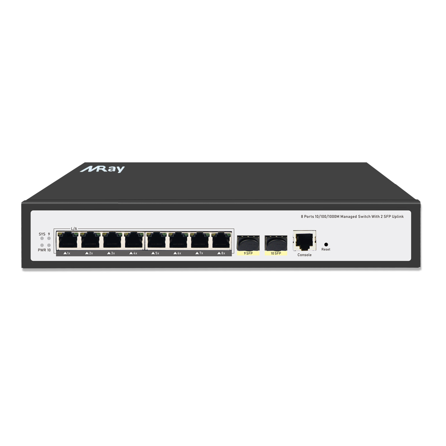 Managed Gigabit 8 Port Smart PoE Switch with 2 SFP Uplink Ports