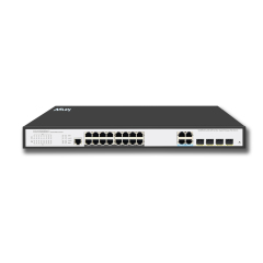 16-Port 10/100/1000Mbps Managed PoE Switch with 4 1000M Combo Uplink Ports