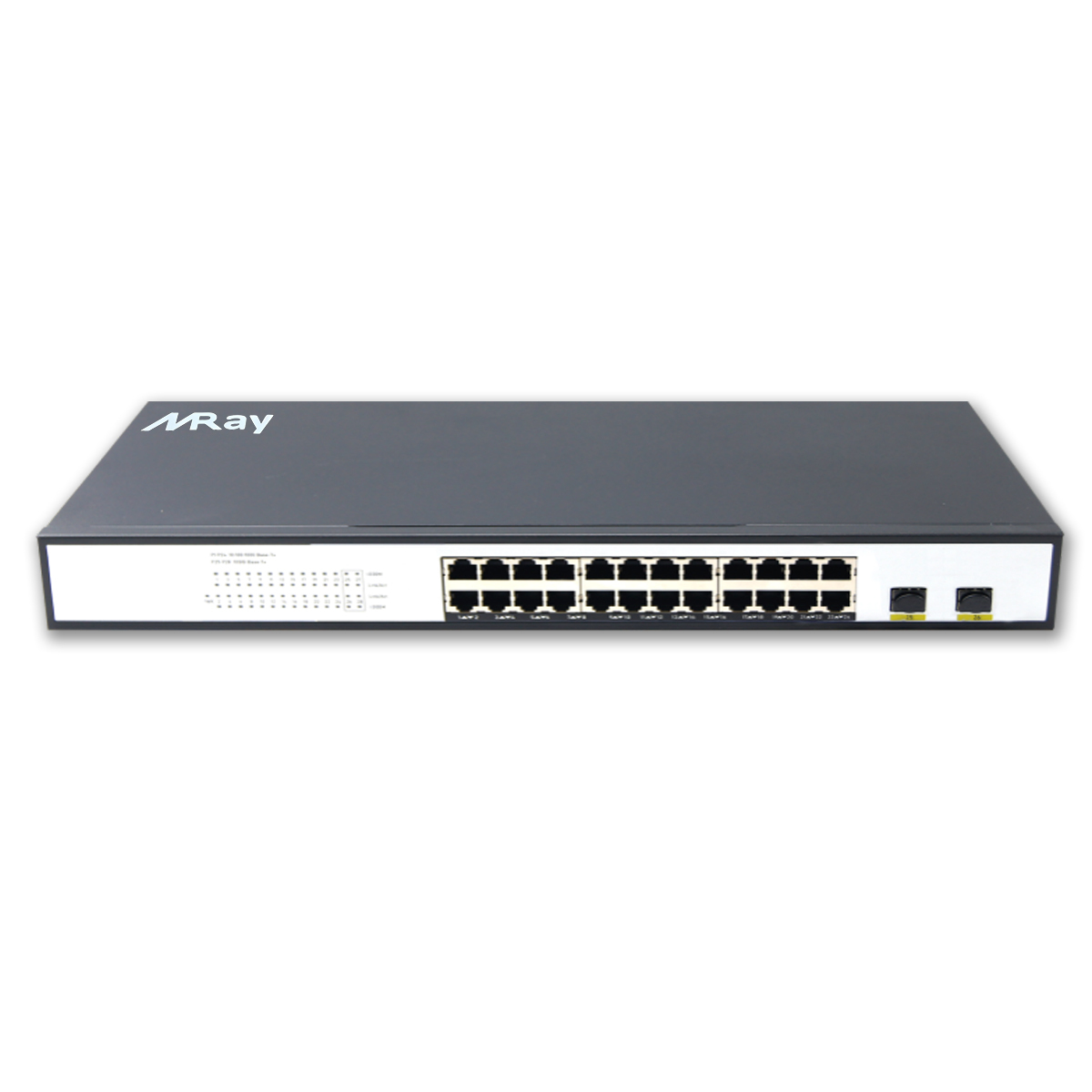 24-Port 10/100/1000Mbps Fiber Ethernet Switch with 2 1000M SFP Uplink