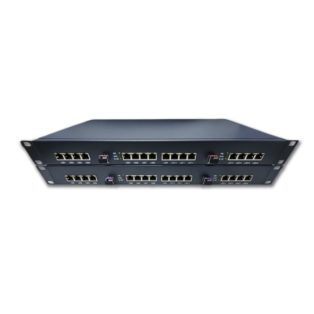 16 Channel LED Large Screen Fiber Transceiver Model MR-5700-16X-LC20A/B