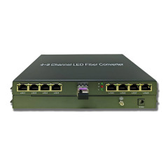 8 Channel LED Large Screen Fiber Transceiver model MR-5700-8X-LC20A/B