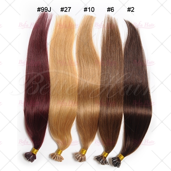 50g/pack 100s silky straight u tip hair extensions 100% remy human hair fusion hair extension