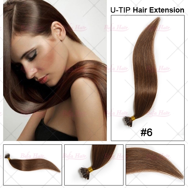 100g/pack 100s Silky straight Nail U-TIP hair extension Easy Hair Extensions 100% Remy Human Fusion hair