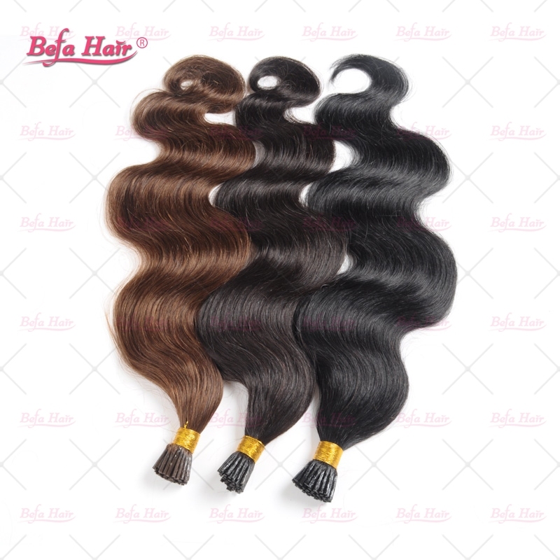 50g/lot 2018 new arrival i-tip Hair Extensions 18-24 remy human Body wave hair 1g/pc all color  free